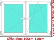 Okna O+OS SOFT rka 105 a 110cm x vka 90-105cm